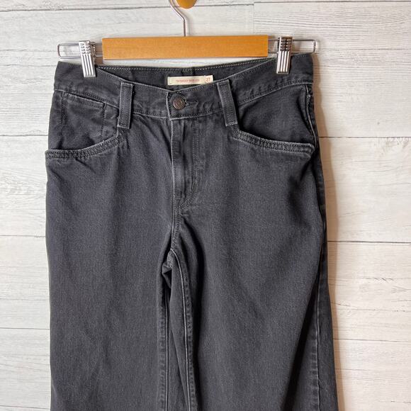Levis Jeans Womens Size 27 Black '94 Baggy Wide Leg 100% Cotton Comfort - Picture 6 of 16